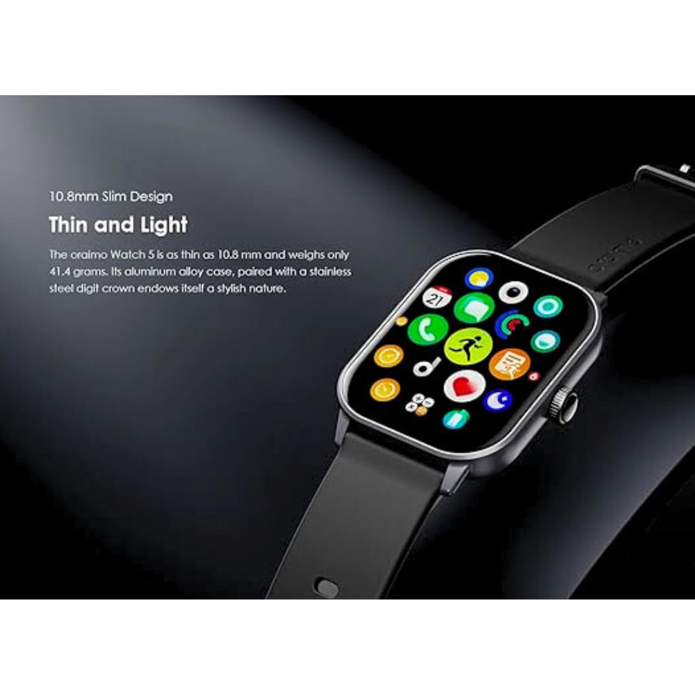 Oraimo Watch 5 Waterproof HD Smartwatch Black