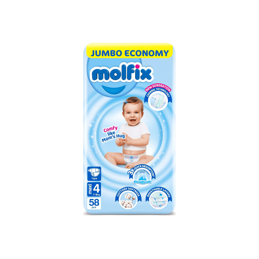 Molfix Jumbo Pack Maxi Size 4 - 58 Pieces 