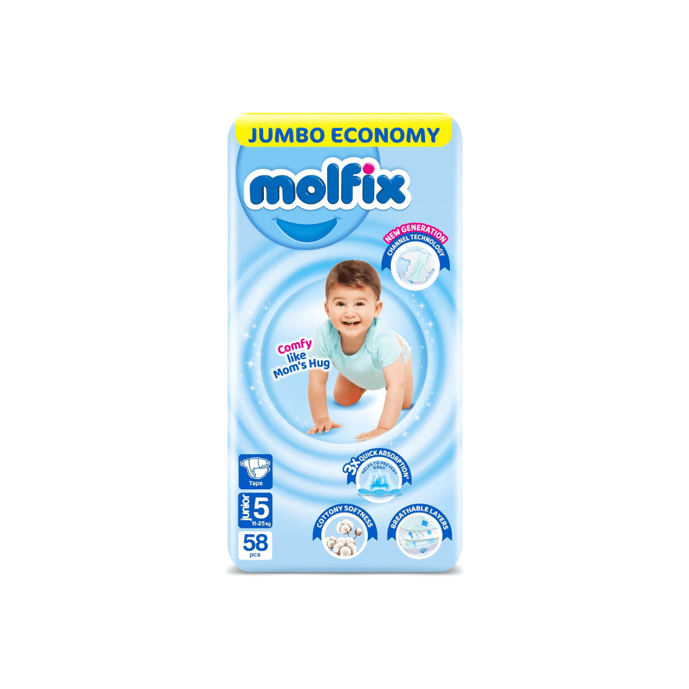 Molfix Jumbo Pack Maxi Size 5 - 58 Pieces 