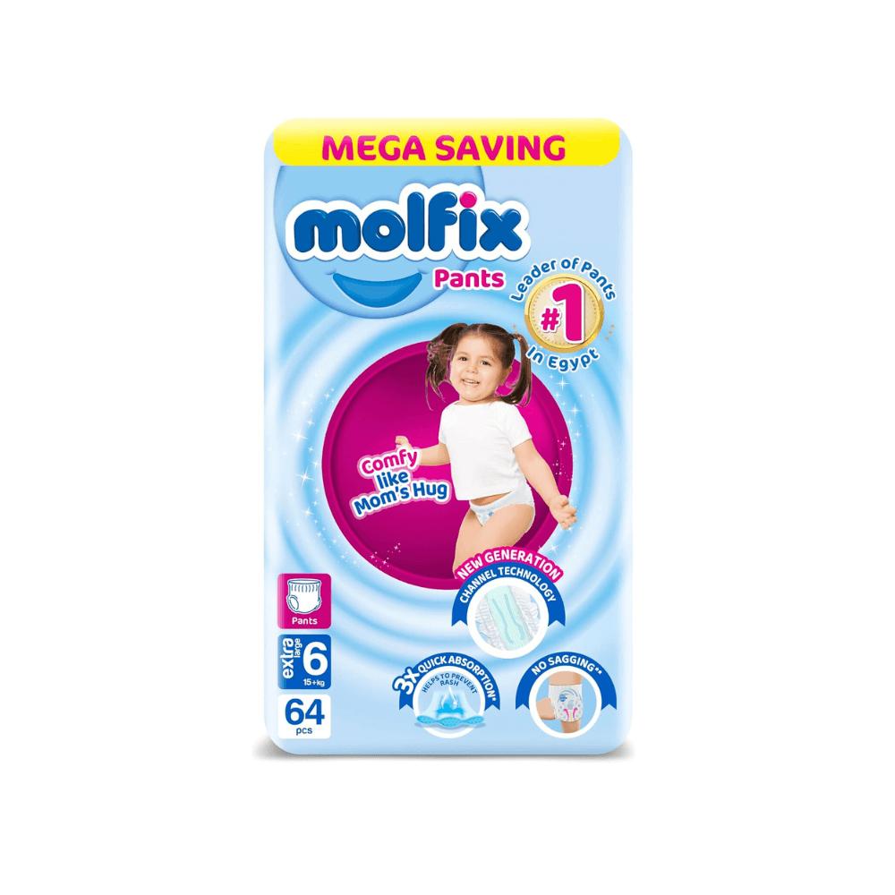 Molfix Mega Pack Xlarge Size 6 - 64 Pieces 