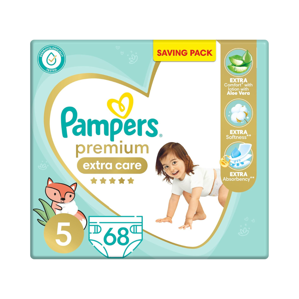 Pampers Premium Extra Care Taped Diapers Size 5