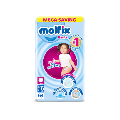 Molfix Mega Pack Xlarge Size 6 - 64 Pieces 